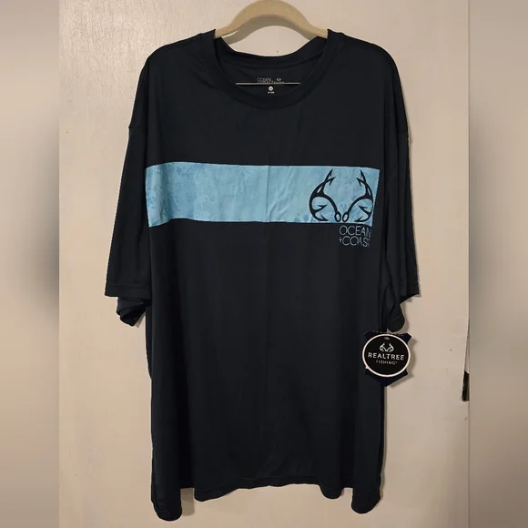 Men's Real Tree - Ocean+Coast Navy Blue Shirt NWT - Picture 2 of 6